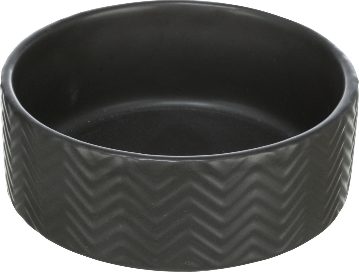 TRIXIE Napf, Keramik, 0,4 l / Ø 13 cm, schwarz