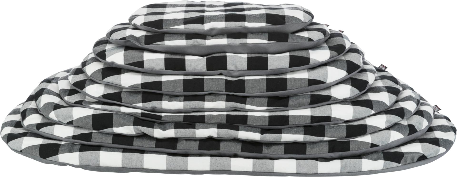 TRIXIE Kissen Scoopy, oval, 77 x 50 cm, schwarz / weiß / grau