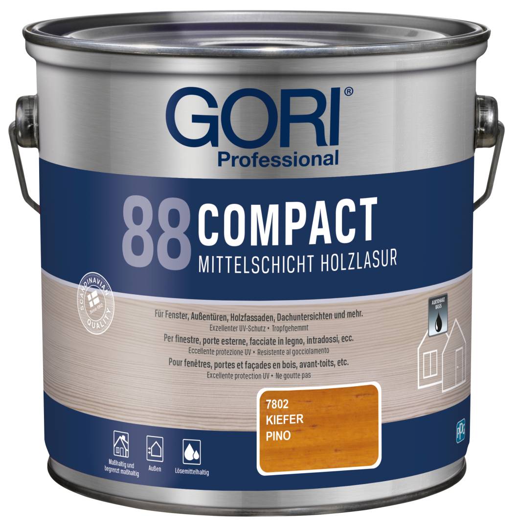 GORI Professional 88 COMPACT, Mittelschicht-Holzlasur, kiefer, 2,5 l