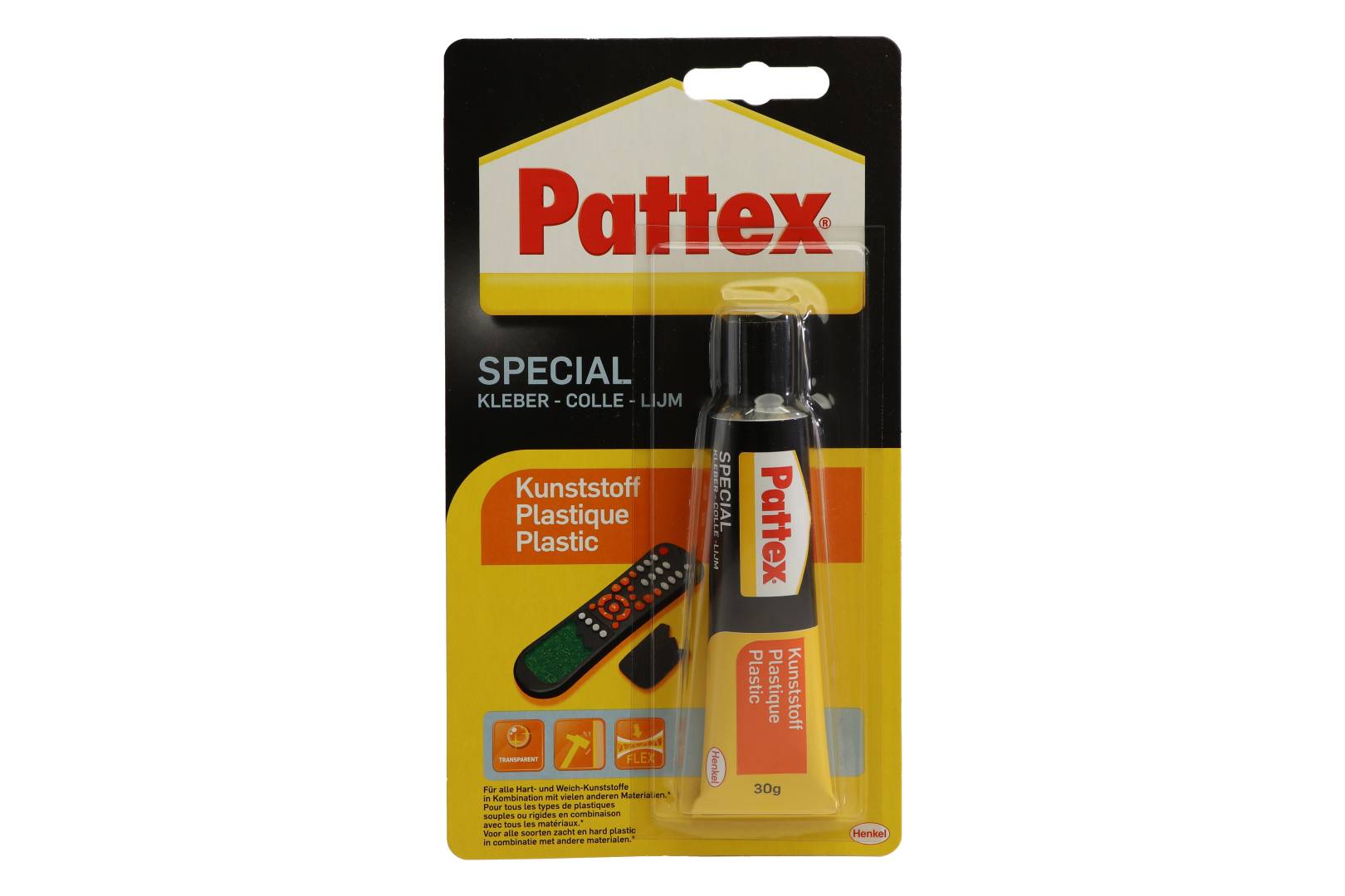 Pattex Spezialkleber Kunststoff, flüssig, hohe Festigkeit, 30 g