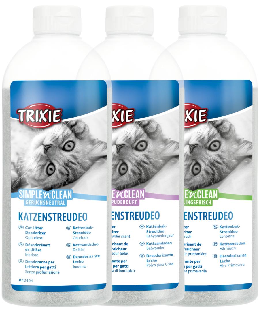 TRIXIE Simple'n'Clean Katzenstreudeo, Babypuderduft, 750 g