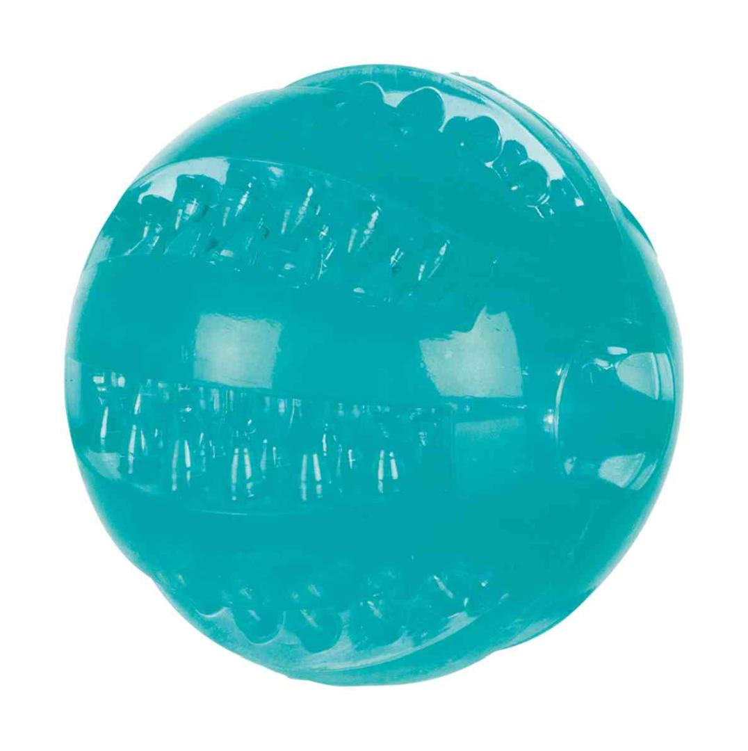 TRIXIE Denta Fun Ball, Minzgeschmack, TPR, Ø 6 cm