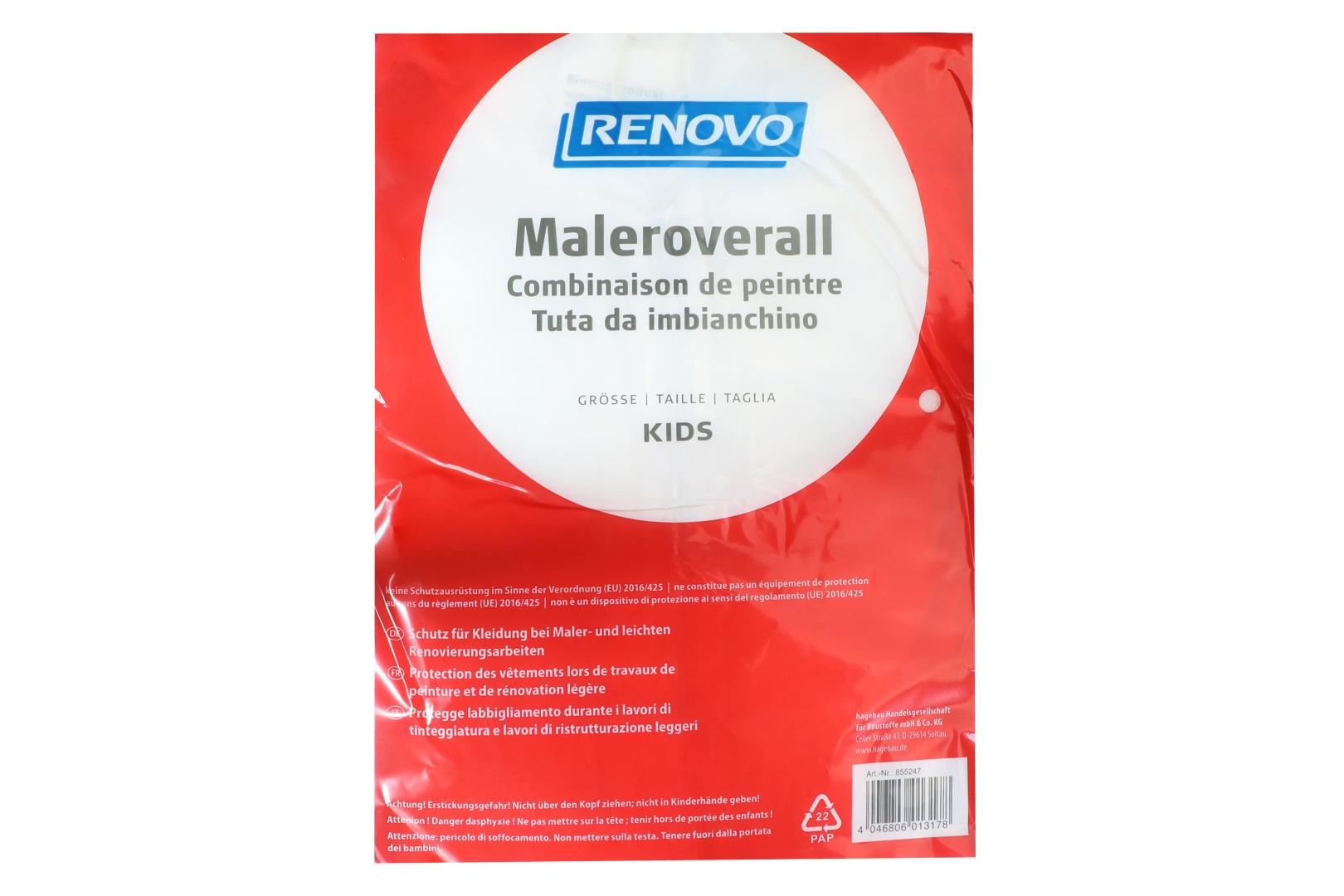 RENOVO Maleroverall KIDS, atmungsaktives Obermaterial