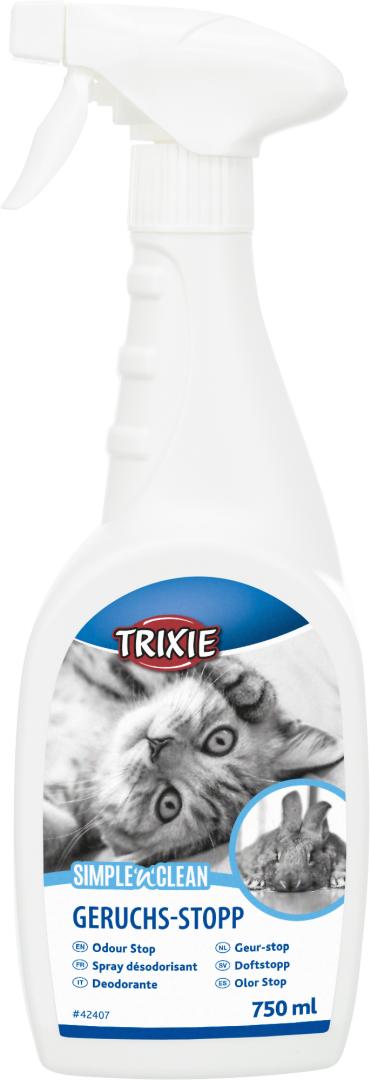 TRIXIE Simple'n'Clean Geruchs-Stopp, Katze / Kleintier, 750 ml