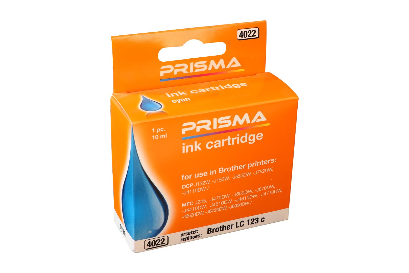 PRISMA 4022 Druckerpatrone für Brother Tintenstrahldrucker, cyan, 10 ml