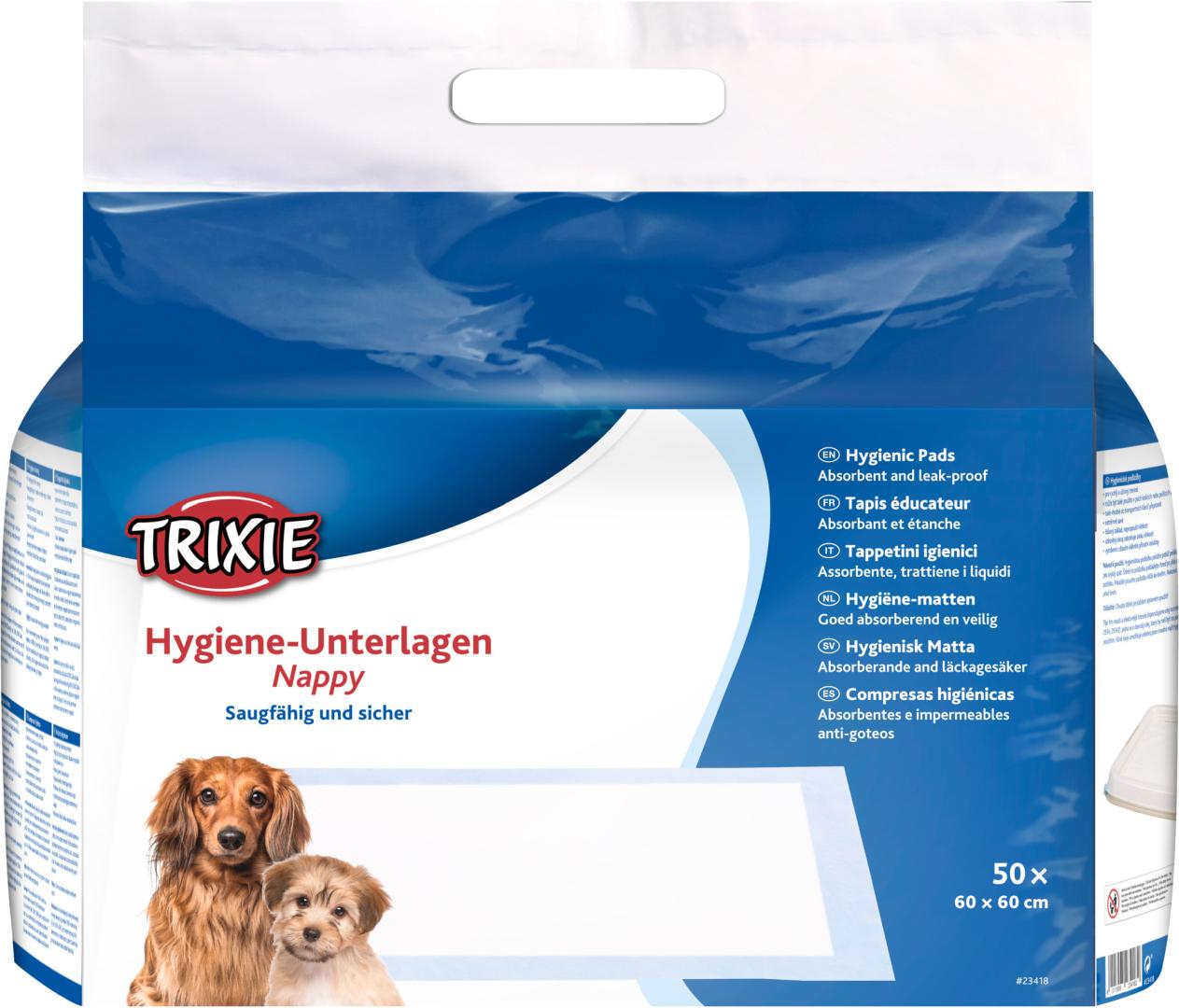 TRIXIE Hygiene-Unterlage Nappy, 60 x 60 cm, 50 Stück