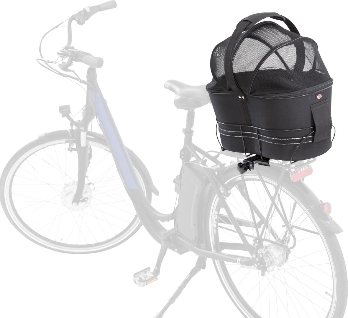 TRIXIE Fahrradkorb für Gepäckträger, EVA, 29 x 42 x 48 cm, schwarz