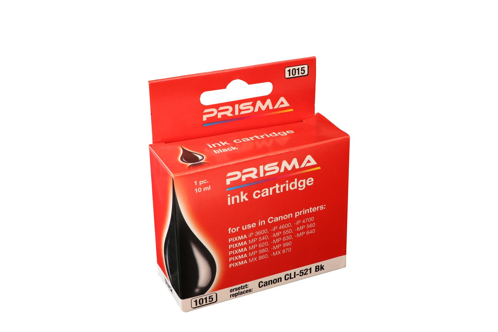 PRISMA 1015 Druckerpatrone für Canon Tintenstrahldrucker, schwarz, 10 ml