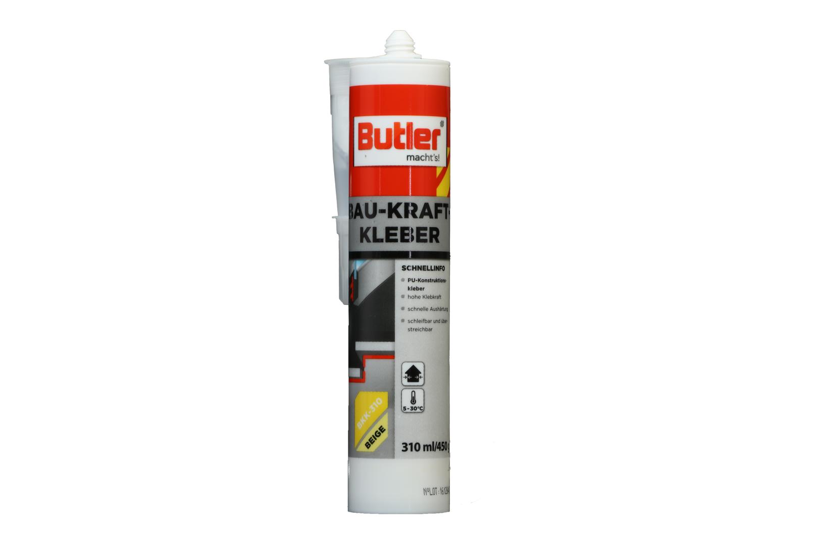 Butler macht's! Bau-Kraftkleber, PU-Klebstoff, 310 ml